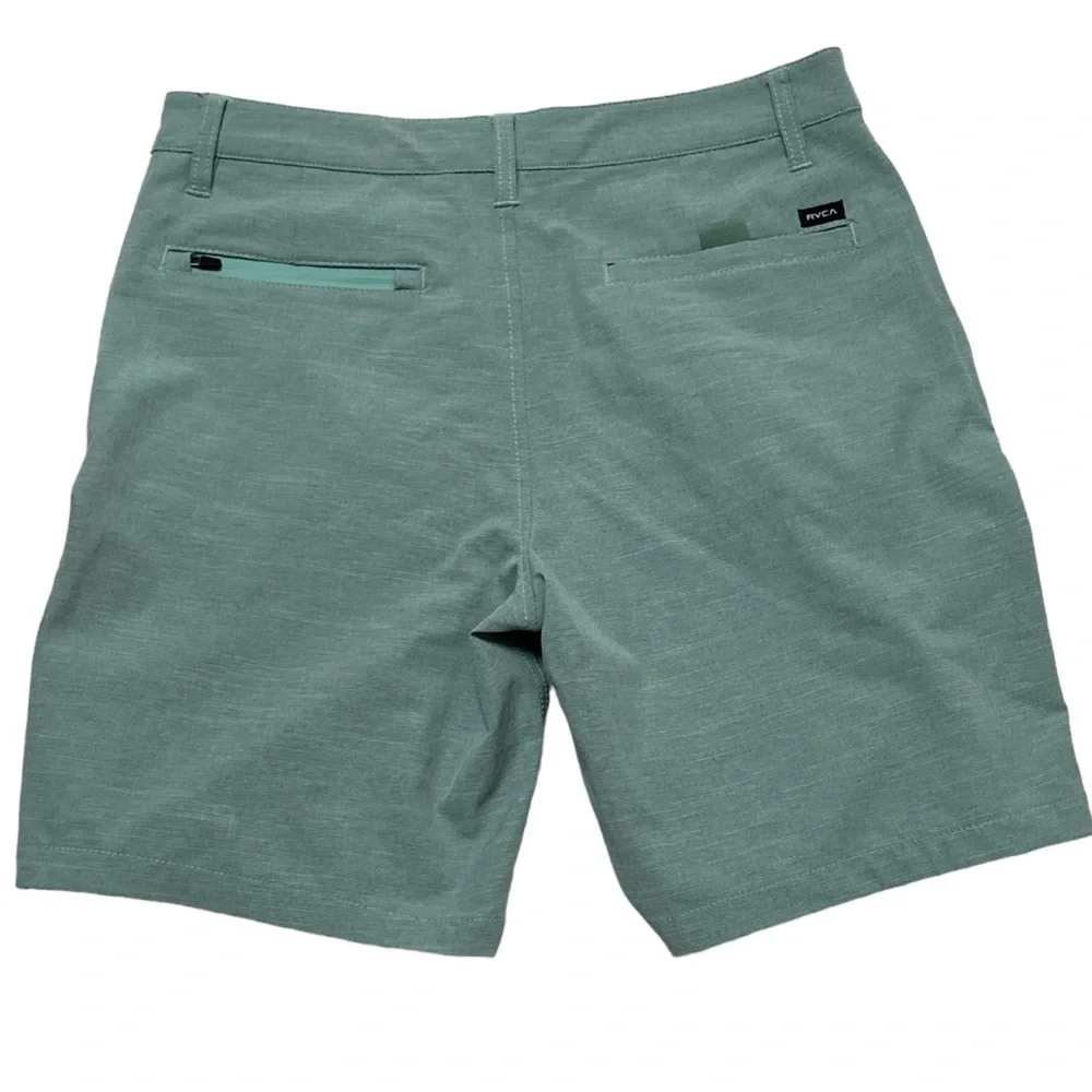 RVCA Dual Purpose Trunk Hybrid Mint Green Swim Amphibian Waist 30